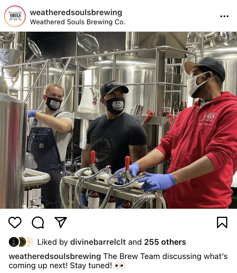 brewery social media post in production
