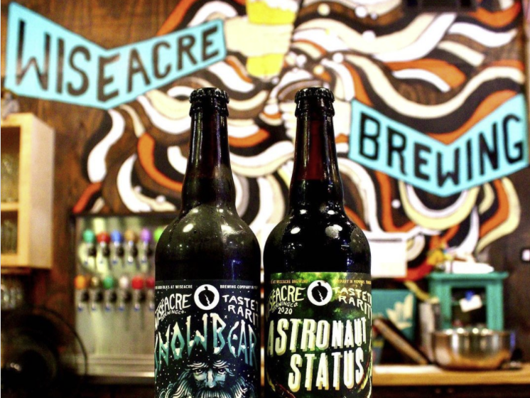 image of wiseacre brewing beer bottles