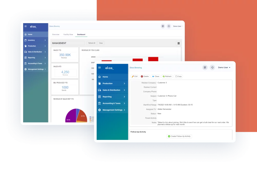 screenshot of ekos for a sales role