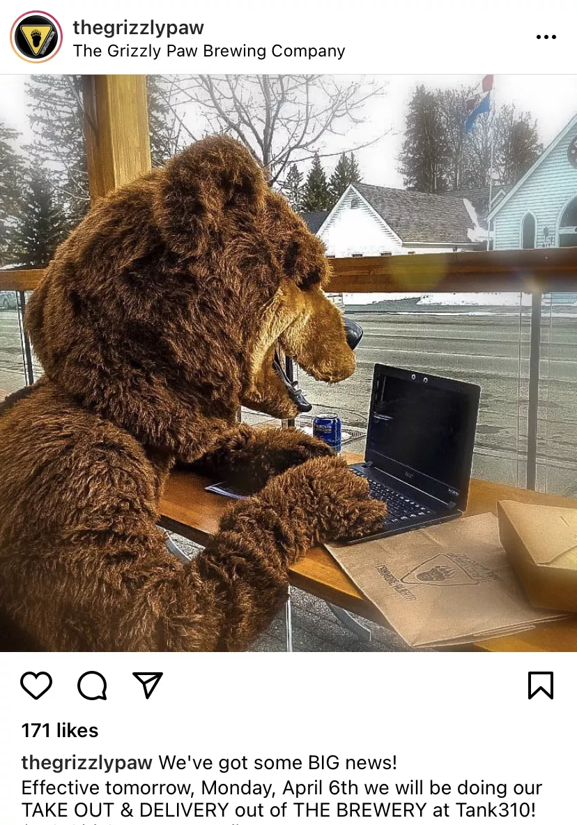 another example of a brewery social media post
